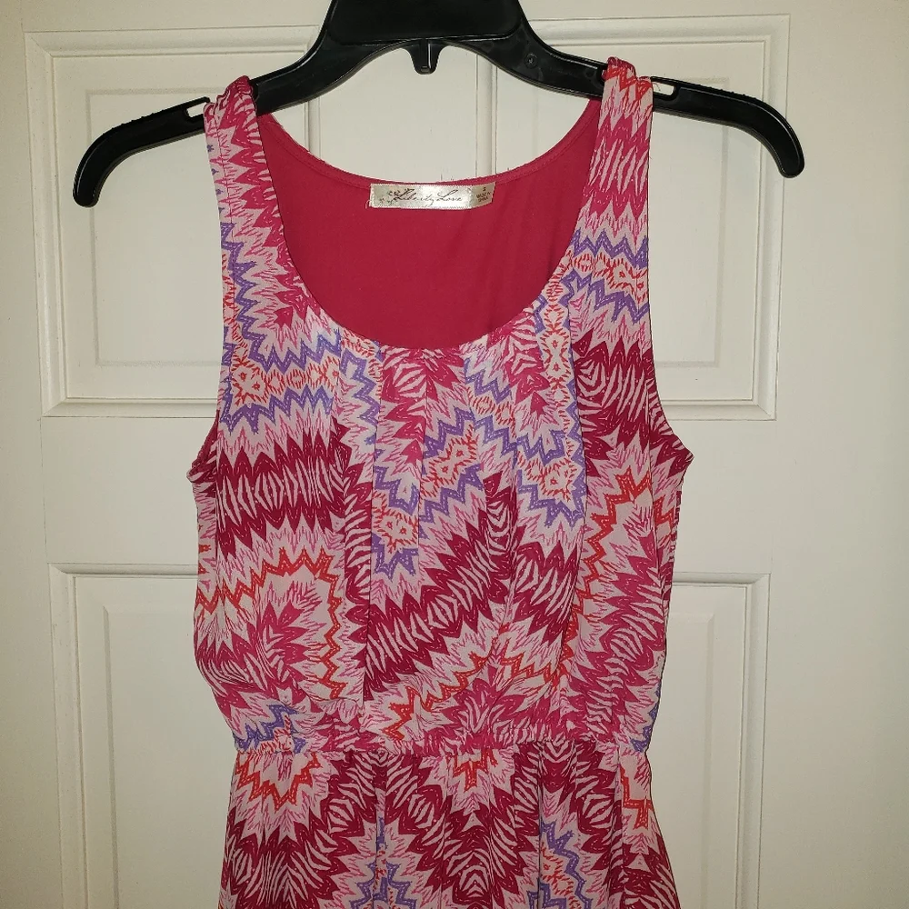 Liberty&Love high/low pink and purple dress, S - Picture 4 of 8